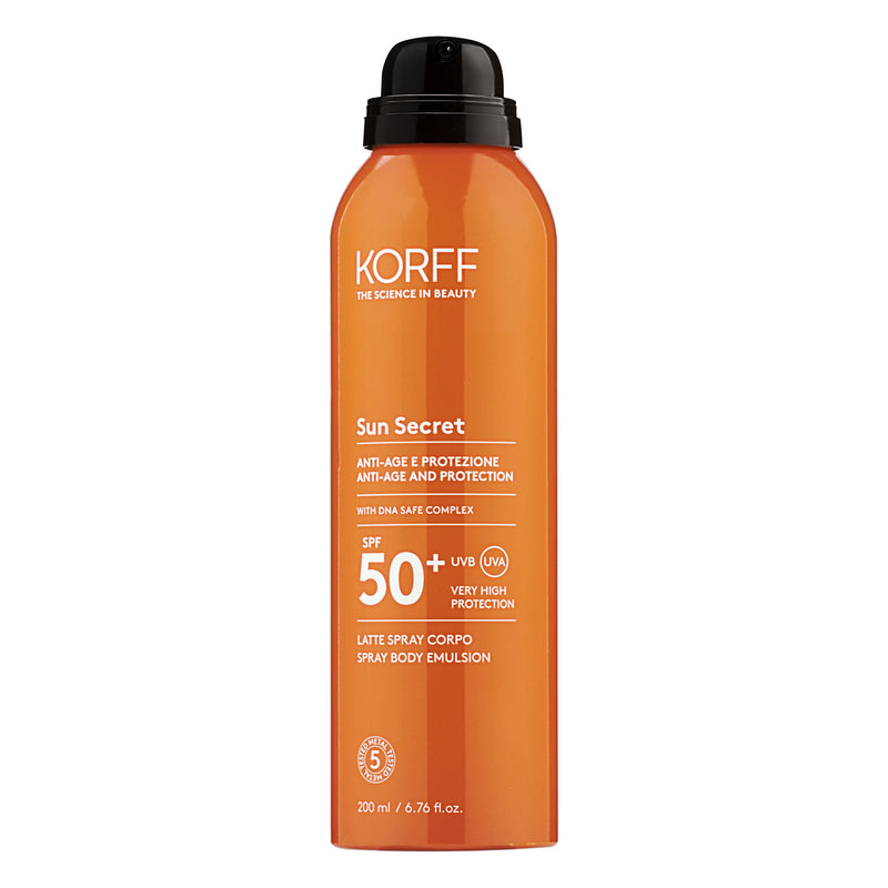 Korff Sun secret latte spray corpo spf50+ Novità