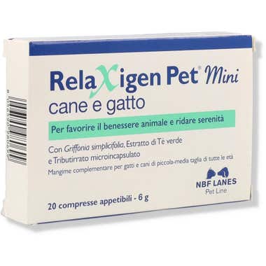 Clarins Nbf Lanes Relaxigen Pet Mini Mangime Complementare Cane/Gatto 20 Compresse