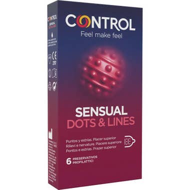 Clarins Control Preservativi Sensual Dots&Lines 6 Pezzi