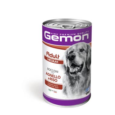 Clarins Gemon Bocconi Agnello E Riso Cibo Umido Cani Adulti Taglia Media Barattolo 1 25 Kg
