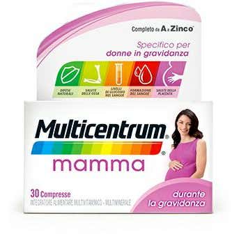 Clarins Multicentrum Mamma Integratore Alimentare Multivitaminico Gravidanza Acido Folico D3 Calcio 30 Compresse