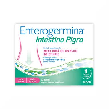 Clarins Enterogermina Intestino Pigro Fermenti Lattici Probiotici prebiotici (FOS) Integratore Regolarità Intestinale 10 bustine