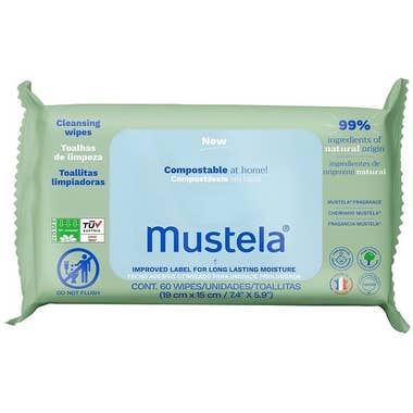 Clarins Mustela Salviette Compostabili 60 Pezzi