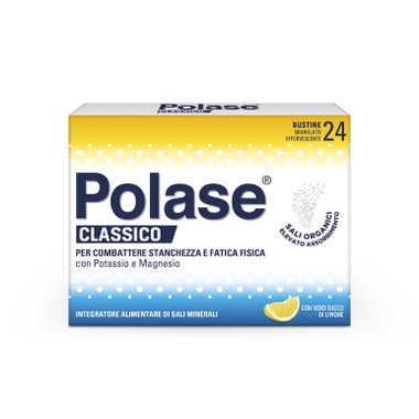 Clarins Polase Classico Magnesio E Potassio Integratore Alimentare Sali Minerali Gusto Limone 24 Bustine