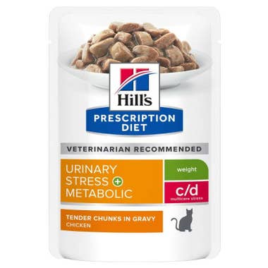 Clarins Hill's Prescription Diet c/d Multicare Stress + Metabolic Bocconcini Pollo Gatti Bustina 85g